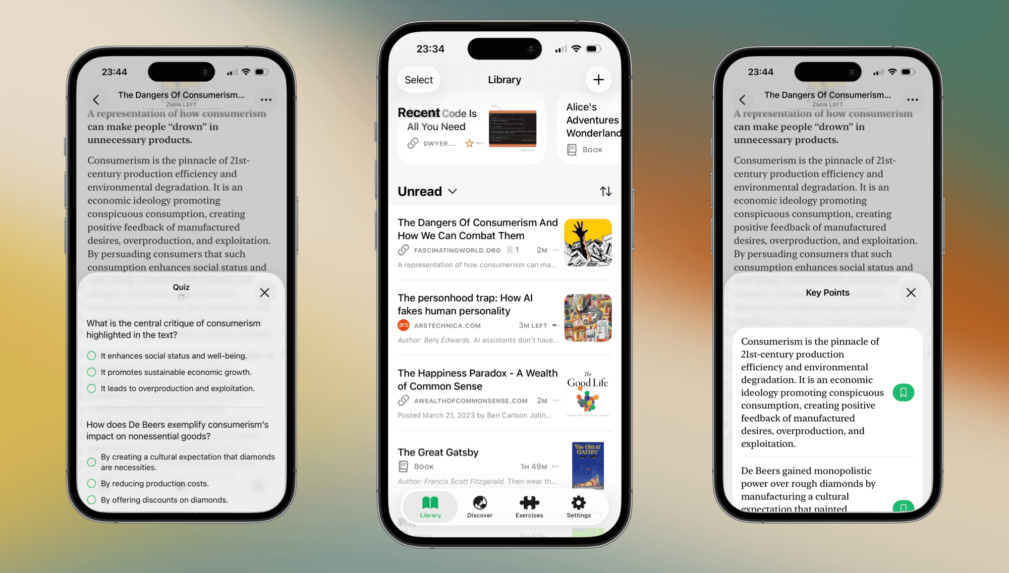 Outread on iPhone, iPad, and Mac