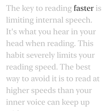Highlighting Speed Reading